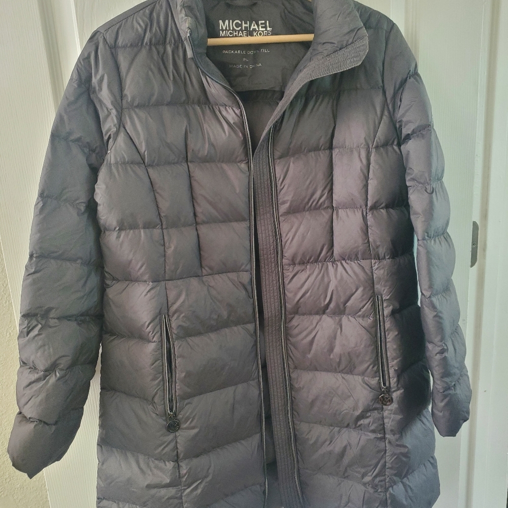 Michael Kors Women's Gray Puffer Jacket